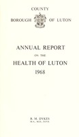 view [Report 1968] / Medical Officer of Health, Luton County Borough.