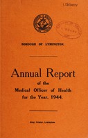 view [Report 1944] / Medical Officer of Health, Lymington Borough.