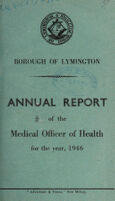 view [Report 1946] / Medical Officer of Health, Lymington Borough.