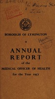 view [Report 1957] / Medical Officer of Health, Lymington Borough.