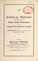 view [Report 1939] / Medical Officer of Health, Lymm U.D.C.