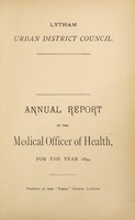 view [Report 1894] / Medical Officer of Health, Lytham U.D.C.