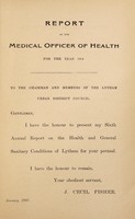 view [Report 1906] / Medical Officer of Health, Lytham U.D.C.