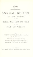 view [Report 1901] / Medical Officer of Health, Isle of Wight R.D.C.