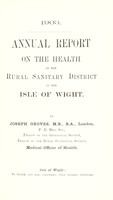 view [Report 1903] / Medical Officer of Health, Isle of Wight R.D.C.