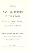 view [Report 1904] / Medical Officer of Health, Isle of Wight R.D.C.