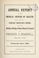 view [Report 1923] / Medical Officer of Health, Hebden Bridge U.D.C.