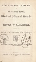 view [Report 1877] / Medical Officer of Health, Macclesfield Borough.