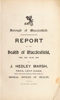 view [Report 1908] / Medical Officer of Health, Macclesfield Borough.