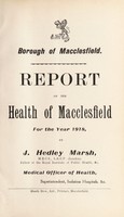 view [Report 1918] / Medical Officer of Health, Macclesfield Borough.