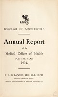 view [Report 1934] / Medical Officer of Health, Macclesfield Borough.
