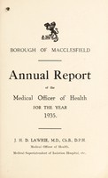 view [Report 1935] / Medical Officer of Health, Macclesfield Borough.