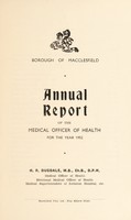 view [Report 1952] / Medical Officer of Health, Macclesfield Borough.