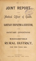 view [Report 1898] / Medical Officer of Health, Macclesfield (Union) R.D.C.