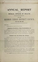 view [Report 1900] / Medical Officer of Health, Madron U.D.C.