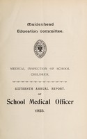 view [Report 1923] / School Medical Officer of Health, Maidenhead Borough.