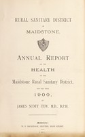 view [Report 1900] / Medical Officer of Health, Maidstone R.D.C.