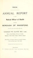 view [Report 1924] / Medical Officer of Health, Maidstone U.D.C. / Borough.