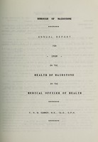 view [Report 1959] / Medical Officer of Health, Maidstone U.D.C. / Borough.