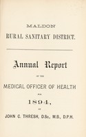 view [Report 1894] / Medical Officer of Health, Maldon R.D.C.