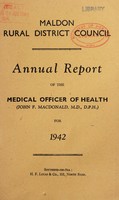 view [Report 1942] / Medical Officer of Health, Maldon R.D.C.