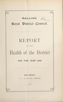 view [Report 1909] / Medical Officer of Health, Malling R.D.C.