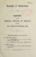 view [Report 1945] / Medical Officer of Health, Malmesbury Borough.