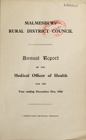 view [Report 1944] / Medical Officer of Health, Malmesbury R.D.C.