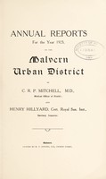 view [Report 1925] / Medical Officer of Health, Malvern U.D.C.