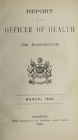 view [Report 1883] / Medical Officer of Health, Manchester City.