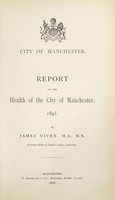 view [Report 1895] / Medical Officer of Health, Manchester City.