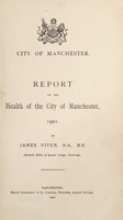 view [Report 1901] / Medical Officer of Health, Manchester City.