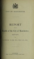 view [Report 19223-1924] / Medical Officer of Health, Manchester City.