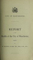 view [Report 1926] / Medical Officer of Health, Manchester City.