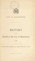 view [Report 1937] / Medical Officer of Health, Manchester City.