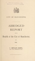 view [Report 1943] / Medical Officer of Health, Manchester City.