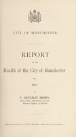 view [Report 1947] / Medical Officer of Health, Manchester City.