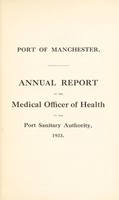 view [Report 1933] / Medical Officer of Health, Manchester Port Health Authority.