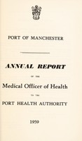 view [Report 1959] / Medical Officer of Health, Manchester Port Health Authority.