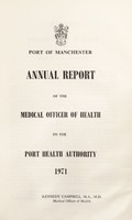 view [Report 1971] / Medical Officer of Health, Manchester Port Health Authority.