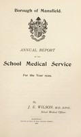 view [Report 1929] / School Medical Officer of Health, Mansfield Borough.