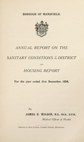 view [Report 1924] / Medical Officer of Health, Mansfield Borough.