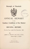 view [Report 1932] / Medical Officer of Health, Mansfield Borough.