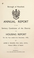 view [Report 1935] / Medical Officer of Health, Mansfield Borough.