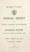 view [Report 1938] / Medical Officer of Health, Mansfield Borough.