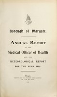 view [Report 1905] / Medical Officer of Health, Margate Borough.