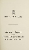 view [Report 1934] / Medical Officer of Health, Margate Borough.