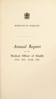 view [Report 1945] / Medical Officer of Health, Margate Borough.