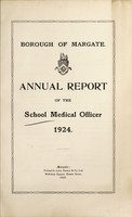 view [Report 1924] / School Medical Officer of Health, Margate Borough.