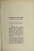 view [Report 1921] / Medical Officer of Health, Market Drayton U.D.C.